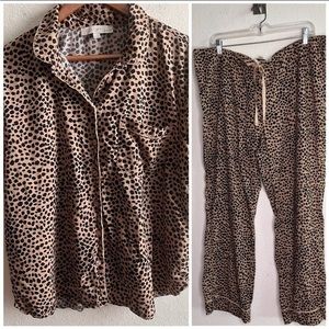 Loft Cheetah Print Pajama Set